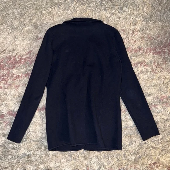 Ralph Lauren combed cotton navy knit polo sweater blazer M - Picture 4 of 5